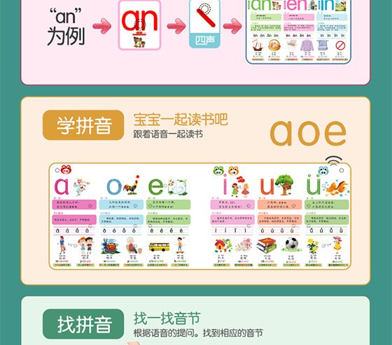会说话的汉语拼音宝宝启蒙衔接拼音学习有声书学前班2-6岁早教书_7e59b826.jpg