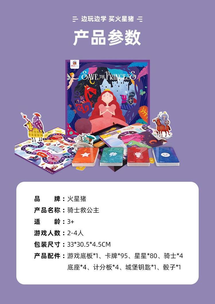 火星猪儿童益智玩具骑士救公主安全意识培养亲子教育桌游女孩游戏_406e8418.jpg